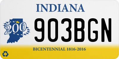 IN license plate 903BGN