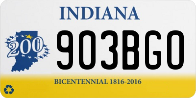 IN license plate 903BGO