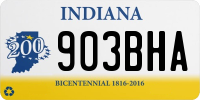 IN license plate 903BHA