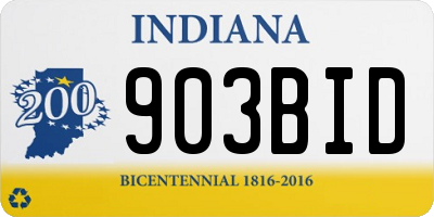 IN license plate 903BID
