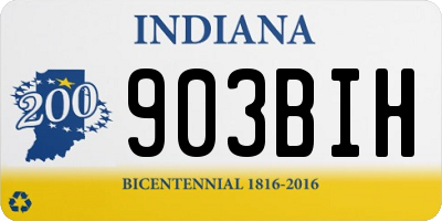 IN license plate 903BIH
