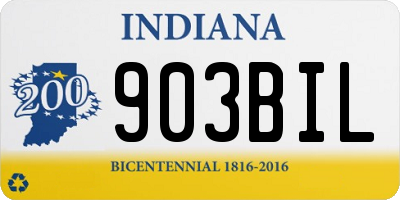 IN license plate 903BIL
