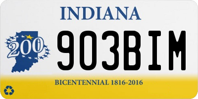 IN license plate 903BIM