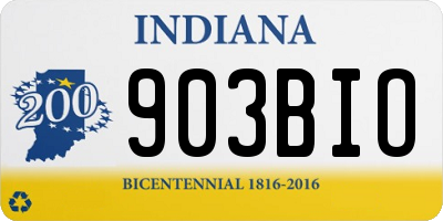 IN license plate 903BIO