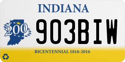IN license plate 903BIW