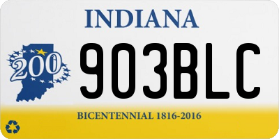 IN license plate 903BLC