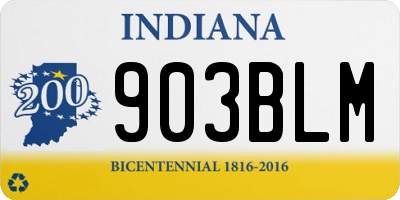 IN license plate 903BLM