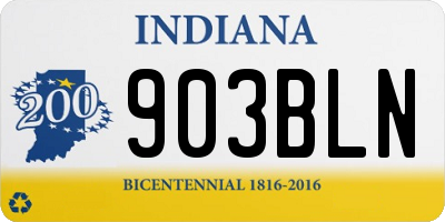 IN license plate 903BLN