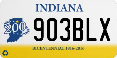 IN license plate 903BLX