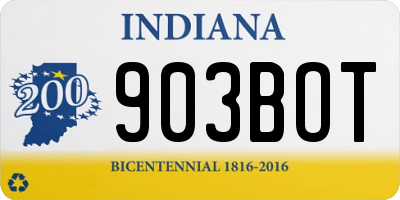 IN license plate 903BOT