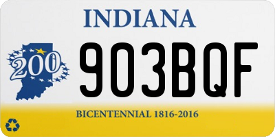 IN license plate 903BQF