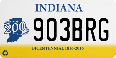 IN license plate 903BRG