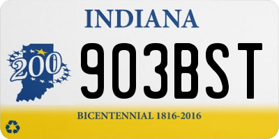 IN license plate 903BST