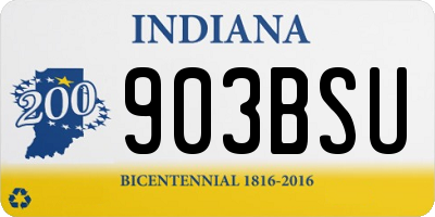 IN license plate 903BSU