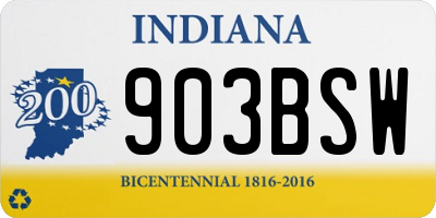 IN license plate 903BSW