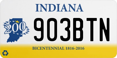 IN license plate 903BTN