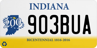 IN license plate 903BUA