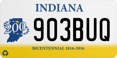 IN license plate 903BUQ