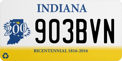 IN license plate 903BVN