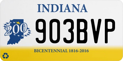 IN license plate 903BVP