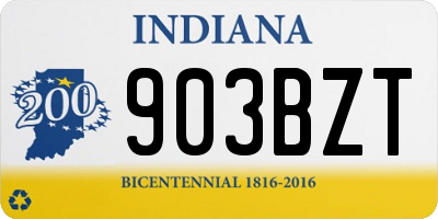 IN license plate 903BZT