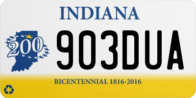 IN license plate 903DUA
