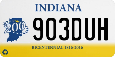 IN license plate 903DUH