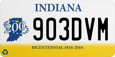 IN license plate 903DVM
