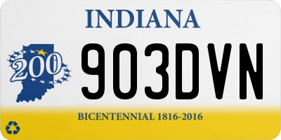 IN license plate 903DVN