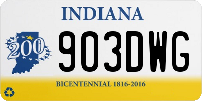 IN license plate 903DWG