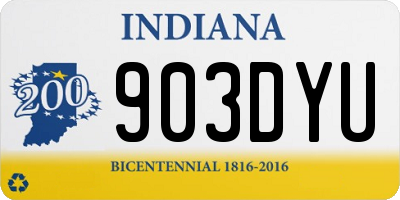 IN license plate 903DYU