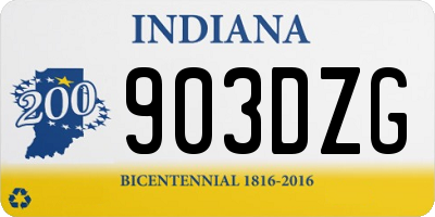 IN license plate 903DZG