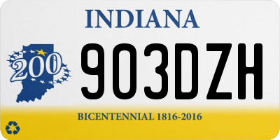 IN license plate 903DZH