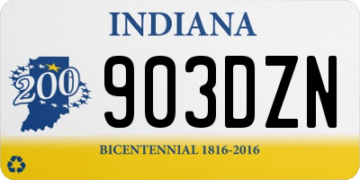 IN license plate 903DZN