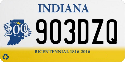 IN license plate 903DZQ