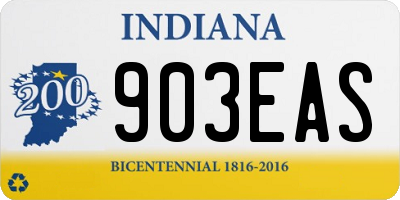 IN license plate 903EAS