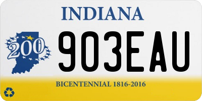 IN license plate 903EAU