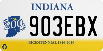 IN license plate 903EBX