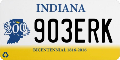 IN license plate 903ERK