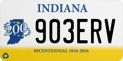 IN license plate 903ERV