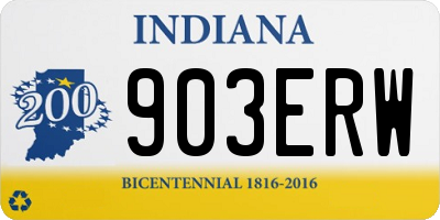 IN license plate 903ERW