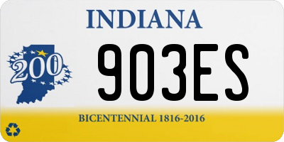 IN license plate 903ES