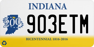 IN license plate 903ETM