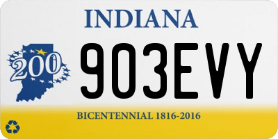 IN license plate 903EVY