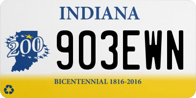 IN license plate 903EWN