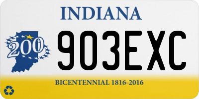 IN license plate 903EXC