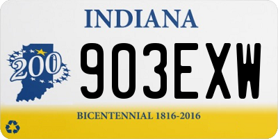 IN license plate 903EXW