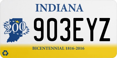 IN license plate 903EYZ