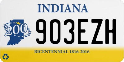 IN license plate 903EZH