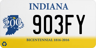 IN license plate 903FY